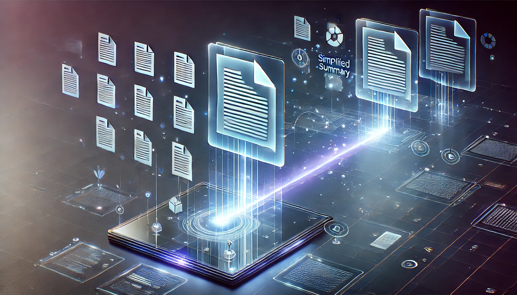 Symbolbild für KI, die lange Texte analysiert und zusammenfasst